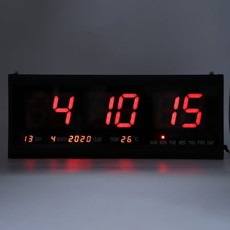 Lhcer Modern Led Digital Wall Clock Date Temperature Large 24 Or 12 Hour Office Eu Plug 110v 240v Canada - Modern Digital Wall Clock Lhcer Modern Led Digital Wall Clock Date Temperature Large 24 Or 12 Hour Office Eu Plug 110v 240v Canada - Modern Digital Wall Clock