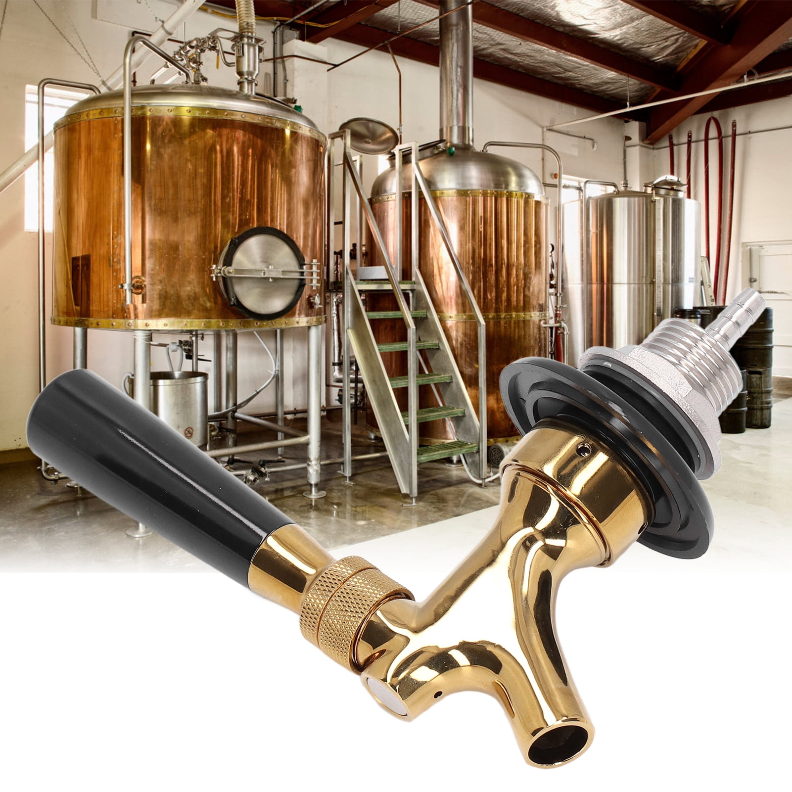 Beer Faucet Stainless Steel Brass Non Adjustable Beer Keg Tap for Bars Restaurants Hotels