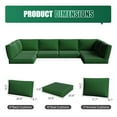 thumbnail image 4 of Clouddwell 14-Piece Outdoor Cushion Set for 6-Seat Wicker Sectional - Waterproof, High-Resilience Foam (Green), 4 of 7