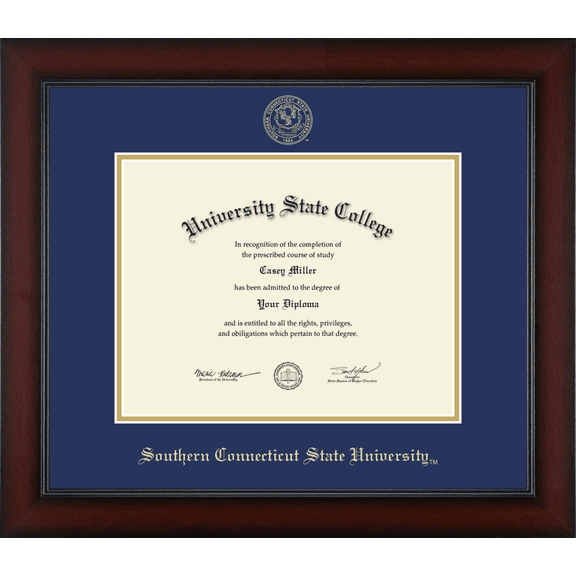 Southern Connecticut State University Diploma Frame, Document Size 11" x 8.5"