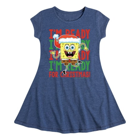 

SpongeBob SquarePants - I m Ready For Christmas - Toddler And Youth Girls Fit And Flare Dress
