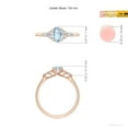 thumbnail image 5 of Angara Natural 0.6 Ct. Aquamarine with Diamond Classic Ring in 14K Rose Gold for Women (Ring Size: 3.5), 5 of 10
