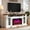 Distressed White, variant on Amerlife 70" Farmhouse Fireplace TV Stand with 33" Fireplace, for 80" TVs up, Media Entertainment Center for Living Room, White & Barnwood