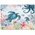 thumbnail image 2 of Area Rugs Indoor Non-Slip Rectangle Rug 2.7x5 Ft Summer Ocean Turtle Octopus Seahorse Seashell Starfish Coral Rug Rubber Backing Floor Mats Non Shedding Home Decor Carpet for Entryway Living Room, 2 of 8