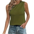 thumbnail image 2 of Womens Clothes under $5.00 Clothing Women Fashion Summer Sexy Sleeveless Solid Color Light Loose Ventilation T-Shirt, 2 of 8