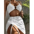thumbnail image 6 of Top-kevin Bikini Sets for Women Halter Two Piece Swimsuit Ribbed High Cut Tie Side Thong Bathing Suit Sexy Padded Swimwear, 6 of 16