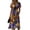 Purple, variant on Womens Halloween Midi Dresses Witch Hat Pumpkin V Neck Spooky Dresses Ghost Spider Webeb Short Sleeve Horror Sundress, 3XL