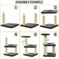 thumbnail image 5 of Cat Bed for Small Felines, Soft Cat Hammock with Ultra-Durable Scratching Posts Perfect for Indoor Cats, Portable Cat Tower, 5 of 5