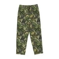 thumbnail image 6 of Uemuo Green Skulls Pattern Women's Wide Leg Palazzo Lounge Pants with Pockets Light Weight Loose Comfy Casual Pajama Pants-Large, 6 of 9