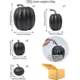 thumbnail image 2 of 7PCS Fake Pumpkins Black, Fall Artificial Pumpkins for Decoration Different Sizes, Halloween Thanksgiving Autumn Harvest DIY Foam Pumpkin Indoor Outdoor Home Decor, 2 of 7
