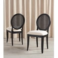 thumbnail image 2 of SAFAVIEH Couture Karlee Classic Linen Solid Dining Side Chair, Black/Beige (Set of 2), 2 of 15