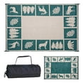 thumbnail image 1 of Reversible Mats 229124 9` x 12` Outdoor Patio Camping Hunter RV Mat (Green/Beige)Â , 1 of 5