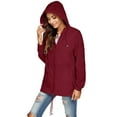 thumbnail image 5 of Admvng Rain Coats for Women Solid Color Rain Jacket Outdoor Hooded Windproof Loose with Pocket Coat S-3XL, 5 of 9