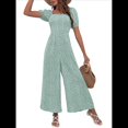 thumbnail image 1 of Mono de Verano 2025 para Mujer, Estilo Floral, Informal, Holgado, con Pierna y Corta. Verde S, 1 of 10