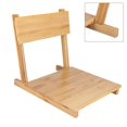 thumbnail image 3 of Tatami Chair, Inbuilt Screw Tilt Backrest Japanese Legless Chair Back Support Phyllostachys Pubescens  for Bedroom for Balcony Wood Color,Walnut, 3 of 7