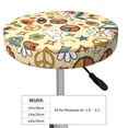 thumbnail image 2 of Goofa 70s Hippie Style Printed Stool Covers Round, Waterproof Round Bar Stool Covers Anti-Slip Round Bar Stool Seat Cover with Elastic Bands Durable -14 inch, 2 of 7
