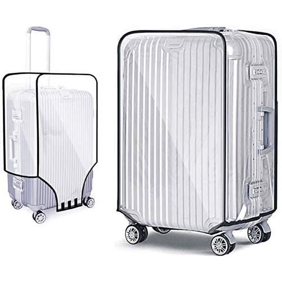 Guichangkai 2pcs 28inch Clear PVC Waterproof Suitcase Cover for Travel Luggage