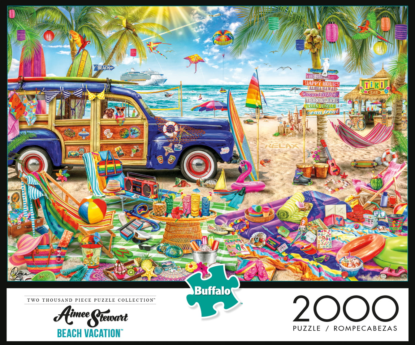 Buffalo Games 1000 Piece Puzzle Beach Vacation Jigsaw Aimee Stewart Collection