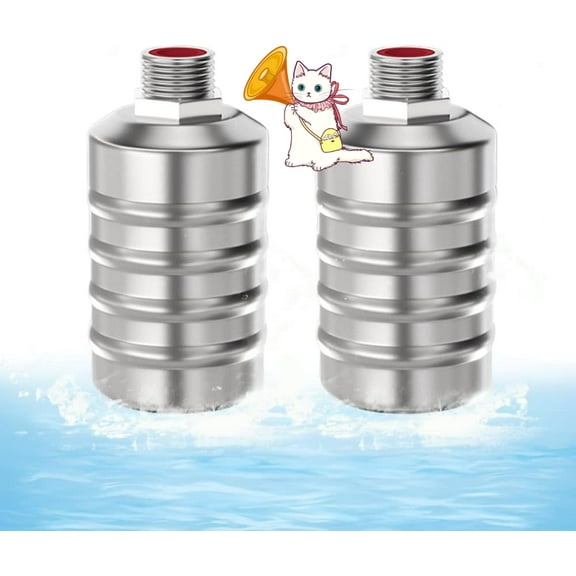304 Stainless Steel Fully Automatic Water Level Control Float Valve,2 Pack Auto Shut Off Ball Mini Float Valve,Mini Float Valve Water Controller for Water Tank (1/2'',Upper Water Intake)
