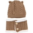 thumbnail image 2 of Set de gorro y bufanda Bienvenu con forro polar para bebés de 1 a 3 años, 2 of 6
