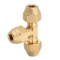 thumbnail image 5 of Uxcell 1/4" x 1/4" x 1/4" Brass Pipe Fitting, 4 Pack Pipe Adapter Connector with Nut, 5 of 5