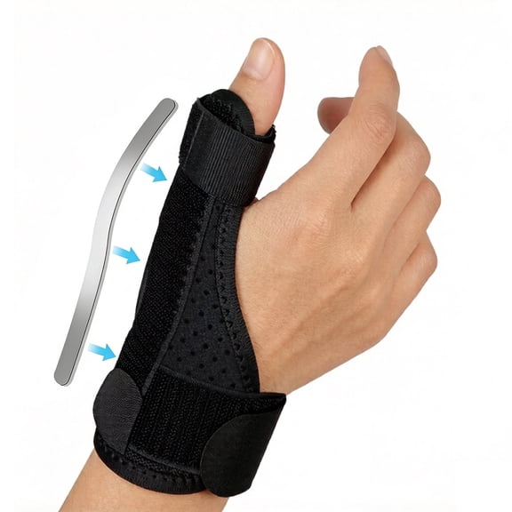 Goldeer Thumb Brace, Thumb Stabilizer Splint for Trigger Finger, Pain Relief, Arthritis, Tendonitis, Sprains, Sprained, Right Hand