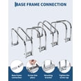 thumbnail image 3 of 4-Compartment Freestanding Bike Floor Stand,Indoor Outdoor Dual Bike Storage Organizer, Fits 22-28" Wheels & 2.2" Tire Width, Heavy Duty Steel Two-Wheeler Parking Rack for Garage, Home or Bike Shop, 3 of 6