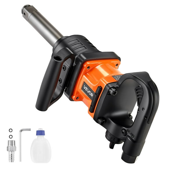 VEVOR 1 Inch Air Impact Wrench, Up to 1800 ft-lbs Nut-Busting Torque, 18.7 lbs Lightweight Pneumatic Impact Gun with 6" Extended Anvil