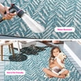 thumbnail image 3 of SAFAVIEH Courtyard Alfonso Chevron Indoor/Outdoor Area Rug, Blue/Grey, 8' x 10', 3 of 13