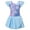 Blue, variant on Kid Girls Ruffle Sleeve Ballet Skirted Leotard Mermaid Gymnastic Skirt Stage Practice Dance Costume