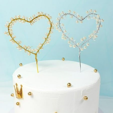 Heart Shape Wire - Loving Heart Shape Iron Wire Cake Topper Decoration