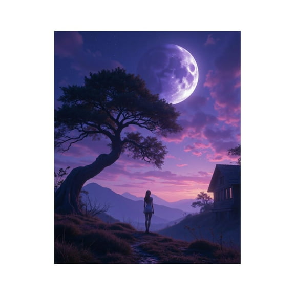 Paint by Numbers Kit for Adults, Moonlit Landscape Scene Paint by Numbers, Easy Paint by Numbers Kit for Adults Beginner, DIY Adult Paint by Number Kits on Canvas, Home Decor