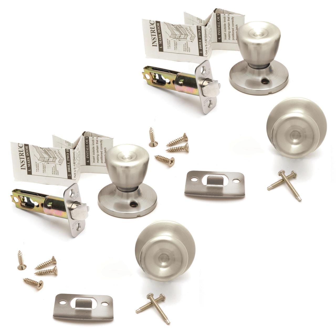 Lokhaus Passage Tulip Doorknob Satin Nickel 2 Count