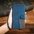 thumbnail image 5 of Allytechgroup Galaxy S24 FE Wallet Case with Hand Wrist, Premium PU Leather Flip Stand Cards Slots Bumper Shockproof Retro Phone Case Cover for Samsung Galaxy S24 FE, Blue, 5 of 7