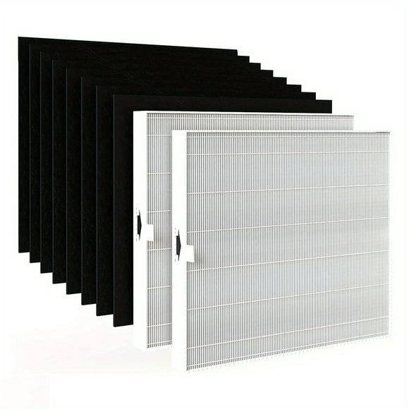 HEPA Filter Replacement For Coway Air Purifier AP-1512HH  2 Easy To Install HEPA Filters & 8 Pre-Cut Carbon Prefilters