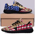 thumbnail image 3 of Golden Retriever American flag Shoes Sneakers Black Size 10.5, 3 of 7