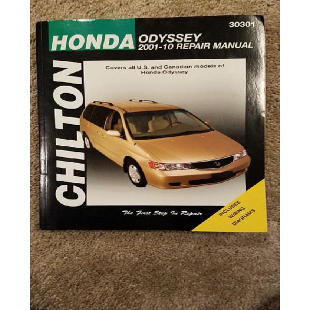 Chilton Total Car Care Honda Odyssey 20012010 Repair Manual Walmart