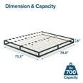 thumbnail image 4 of Zinus Joseph 6" Modern Studio Platform Low Profile Bed Frame, King, 4 of 8