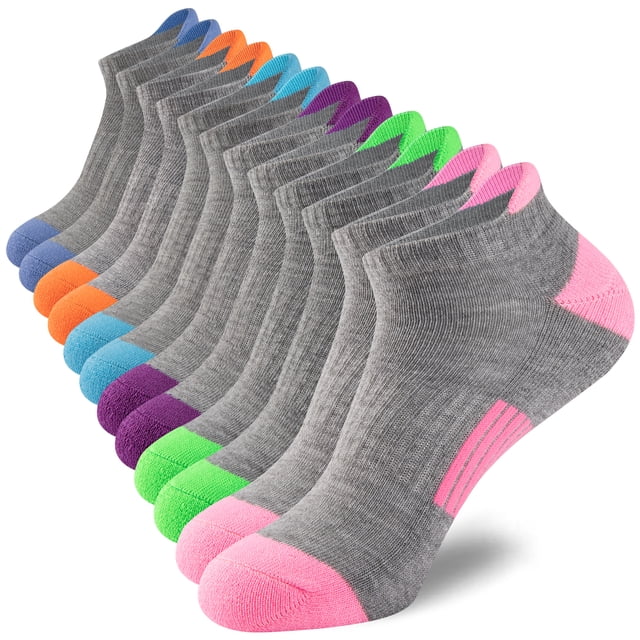 EALLCO Womens Ankle Socks Low Cut Socks Cushioned Athletic Running
