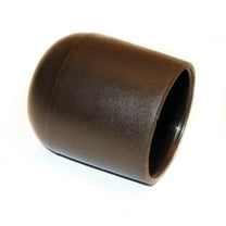 100 pk. Non-Marring Plastic Foot Cap Glides for Metal and Padded Folding Chairs, Fits 7/8" OD Tube, Brown