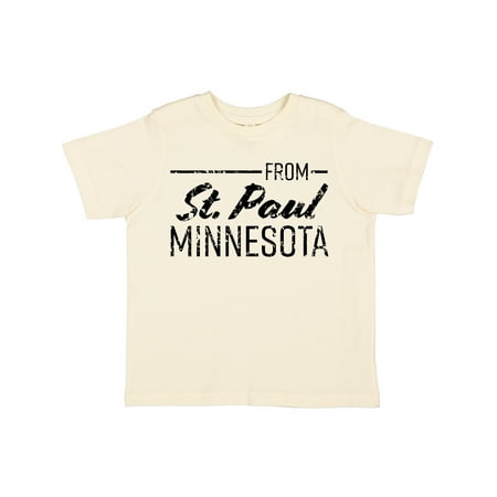 

Inktastic From St. Paul Minnesota in Black Distressed Text Gift Toddler Boy or Toddler Girl T-Shirt