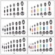 thumbnail image 2 of Bearachild Cucharas medidoras de mano para pastel seco, juego de acero inoxidable, utensilios de cocina para Chef de panadería, accesorios para Cocina y Comedor negro 9 piezas Bearachild HA009706-05, 2 of 6