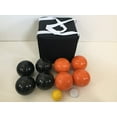 thumbnail image 2 of New Listing - (18 of 28) Unique Bocce Sets - 107mm with Orange and Black Balls, Black Bag, 2 of 2