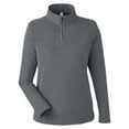 thumbnail image 4 of CORE365 CE405W Women's Fusion ChromaSoft™ Pique Quarter-Zip Pullover-Carbon Heather-M, 4 of 6