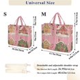 thumbnail image 2 of FORMRS Womens Corduroy Tote Bag Crossbody Shoulder Handbag with Pocket, Pink Christmas House, 2 of 7
