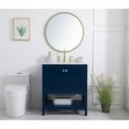 thumbnail image 6 of Elegant Decor Thalen 30" Steel and Solid Wood Single Bathroom Vanity in Blue, 6 of 8