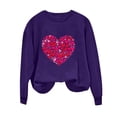 thumbnail image 4 of VgaVtl Womens Plus Size Sweatshirts Long Sleeve Valentines Tops for Women Holiday Loose for Girlfriend Heart Print Tops, 4 of 4