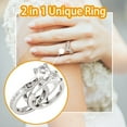 thumbnail image 1 of HOARBOEG 2 In 1 Creative Combination Ring Set With Zircon And Versatile Fashion Ring, 1 of 5