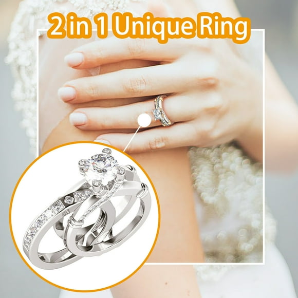 Xihbxyly Conjunto Combinado 2 En 1 con Circonitas y Moda Versátil