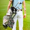thumbnail image 5 of Easygdp Lilies Flowers Golf Towel 24x16in for Men and Women with Carabiner Clip for Easy Attachment, 5 of 8